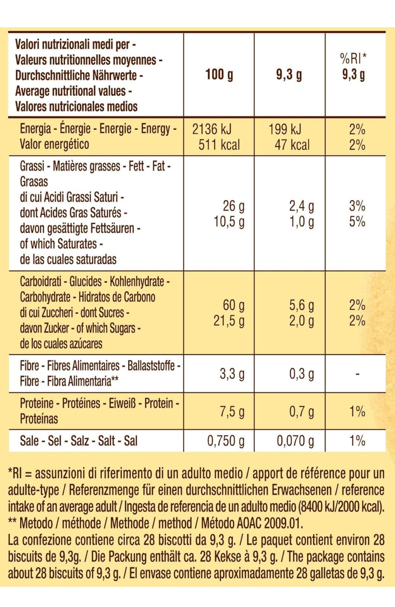 Mulino Bianco Baiocchi Nocciola e cacao
