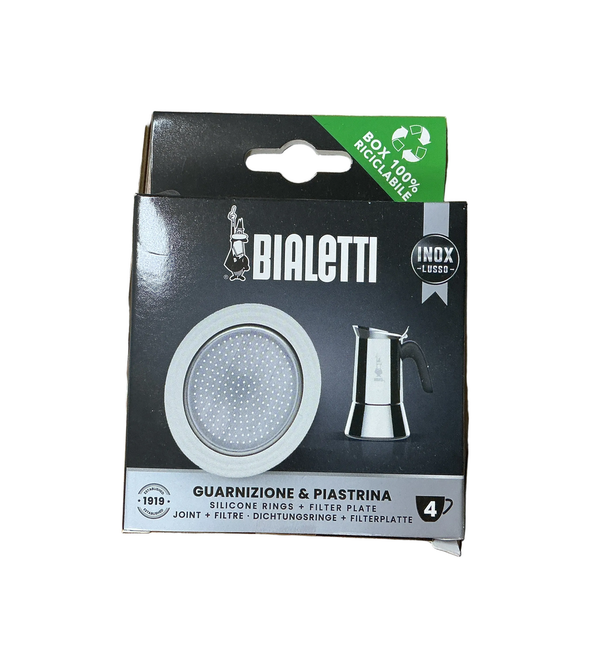 Bialetti 3 Dichtungen + 1 Filter 3/4 Tassen
