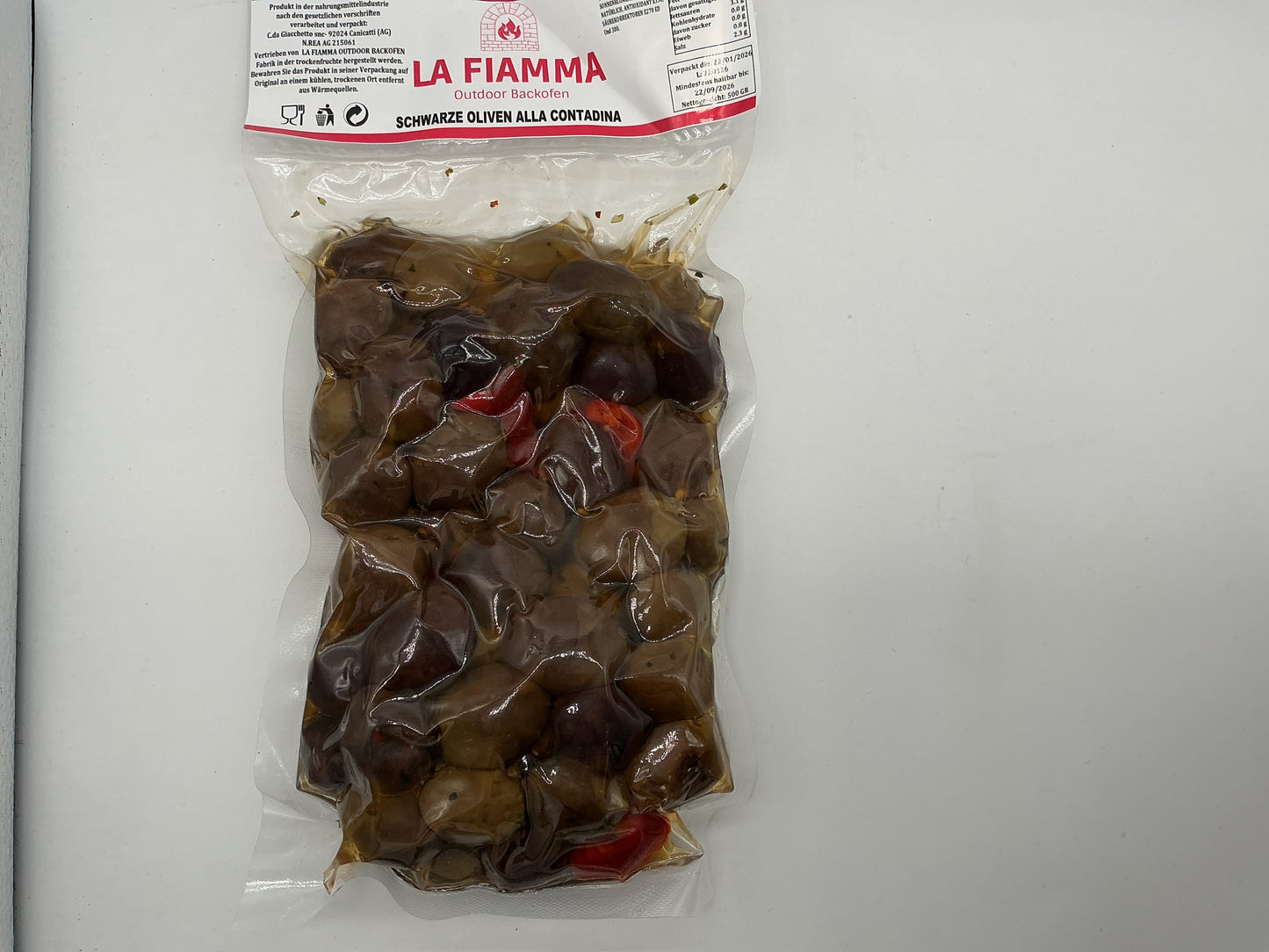 Antipasti schwarze Oliven Alla Contadina 500gr