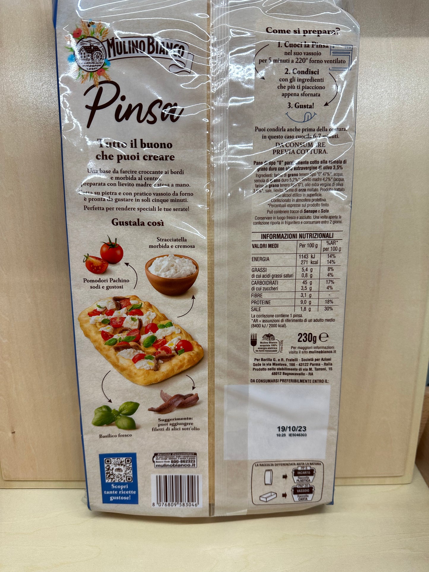 Pinsa Mulino Bianco