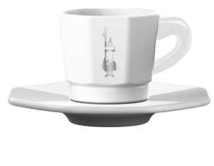 Bialetti Espresso-Tassenset – 4er Set, Schwarz mit Goldlogo