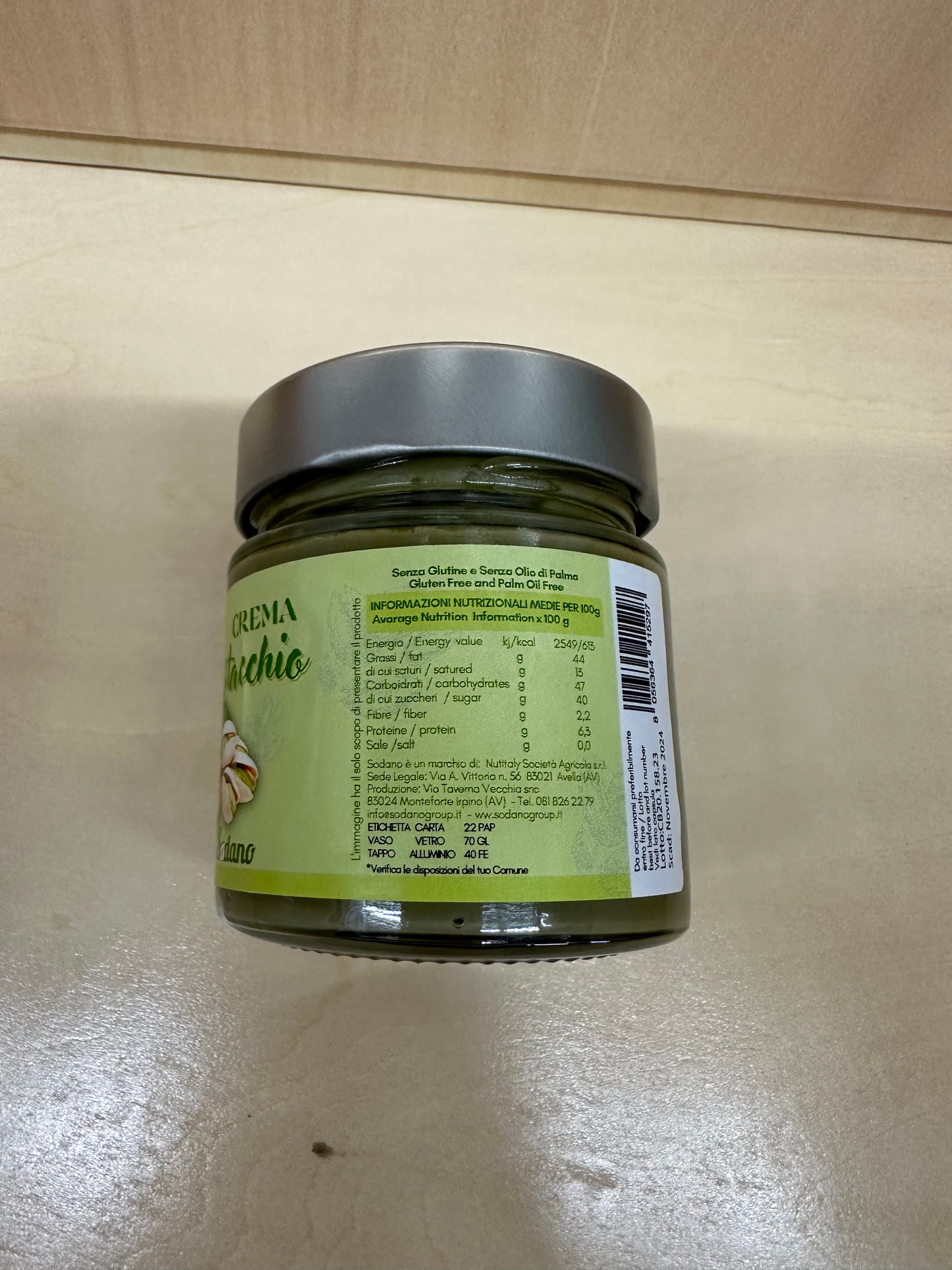 Crema pistacchio sodano