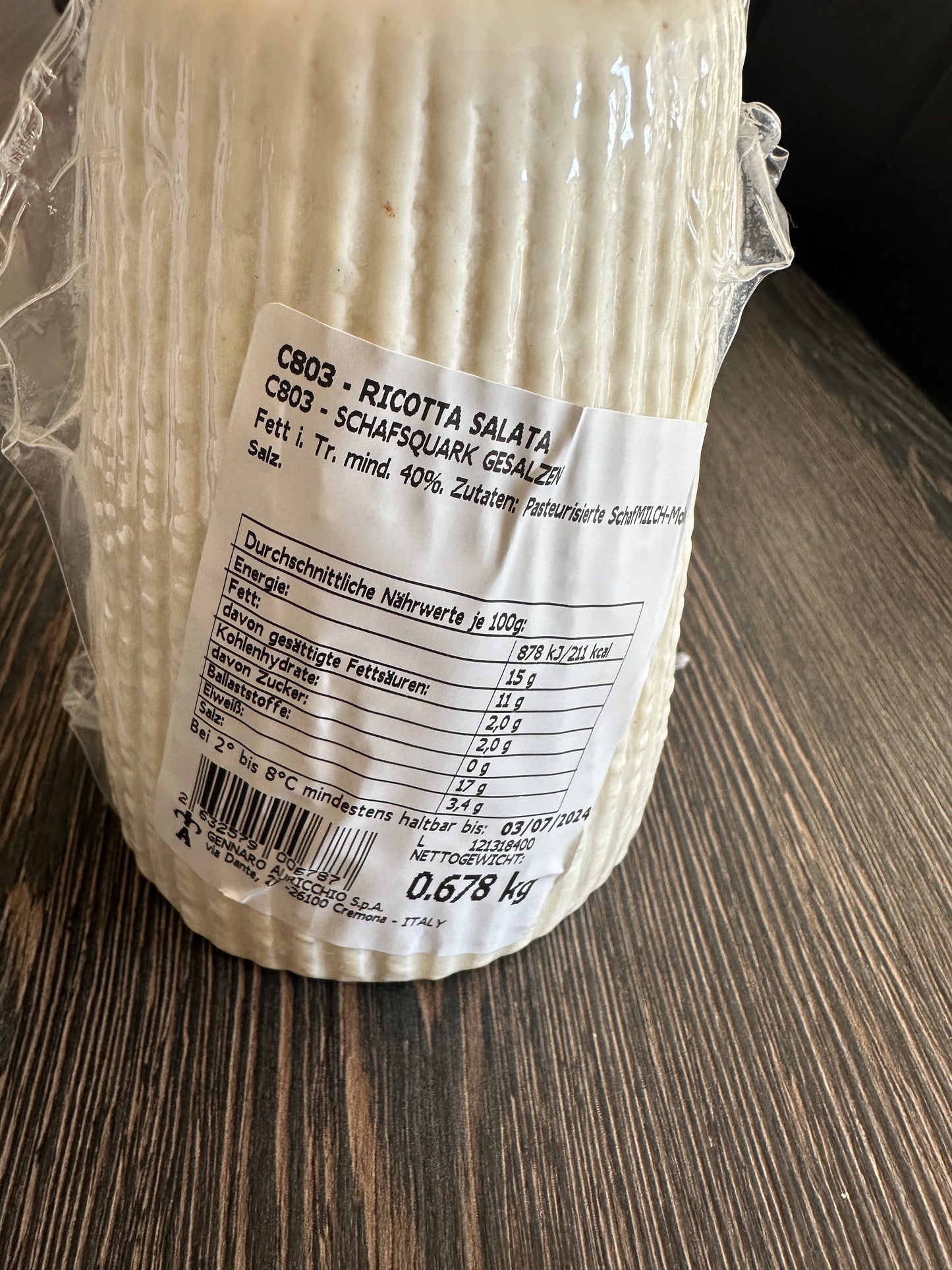 Ricotta Salata 600-800 g