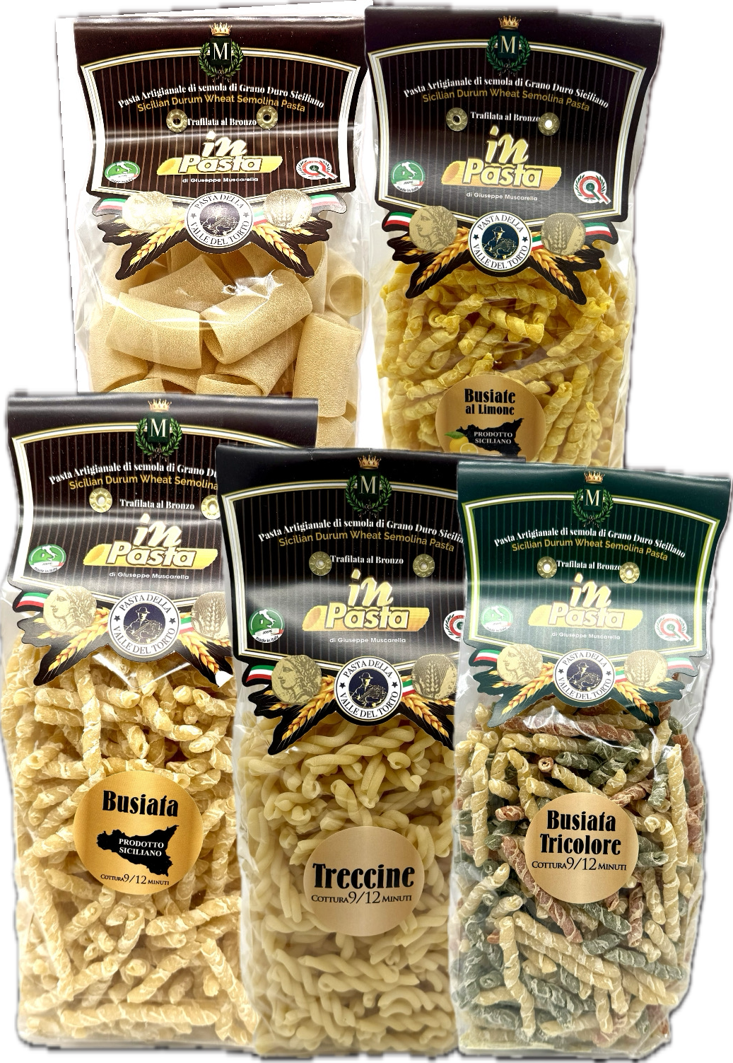 Sizilianische Pasta Verschiedene Variationen