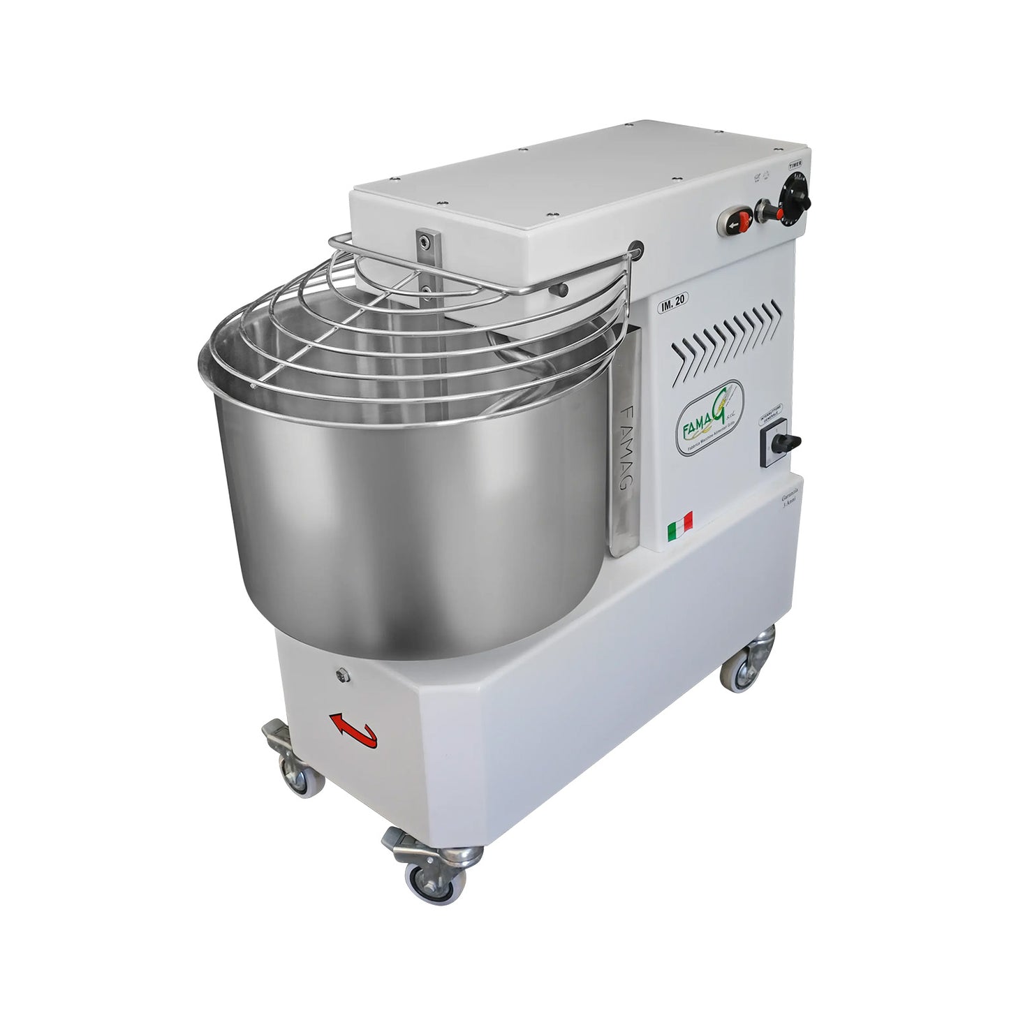 Spiralkneter Famag Grilletta IM 20 10 Geschwindigkeiten - Hohe Hydratation - Schüsselinhalt 15 kg/24 l