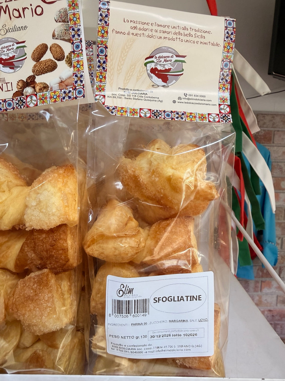 Sfogliatine – Sizilianisches Blätterteiggebäck 130 g – Originalverpackung