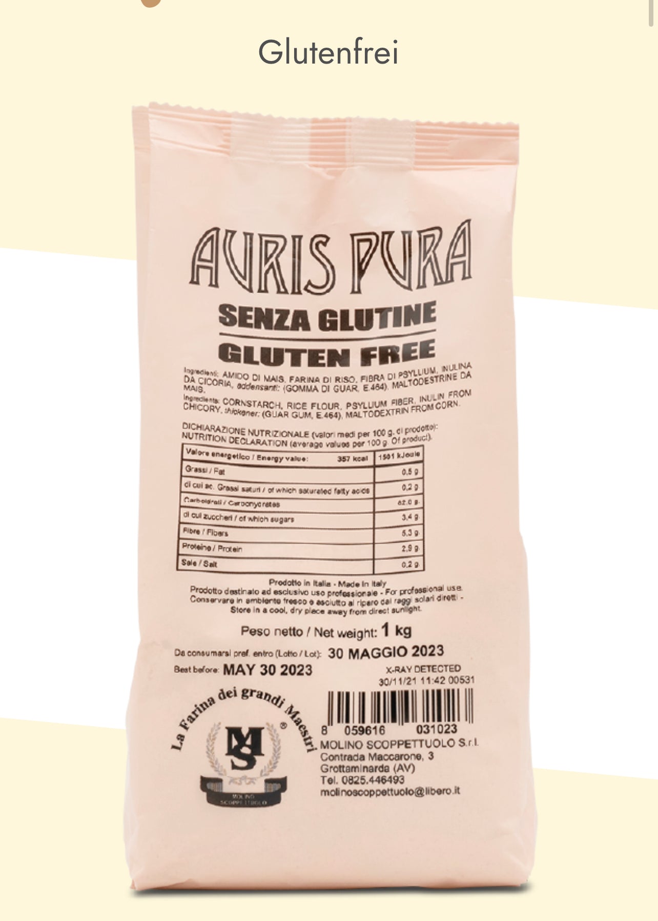 Gluten Freies mehl Molino Scoppettuolo