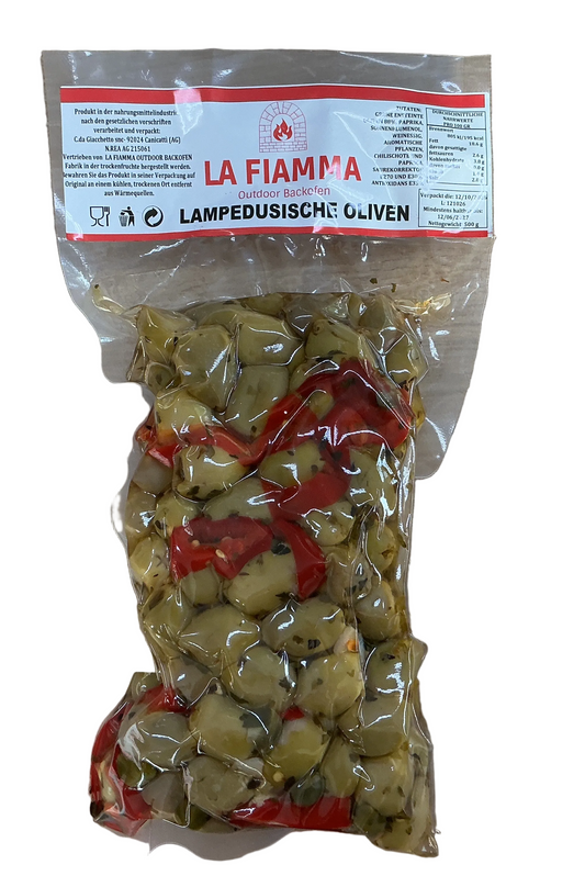 Antipasti Lampedusiche Oliven kernlose 500gr