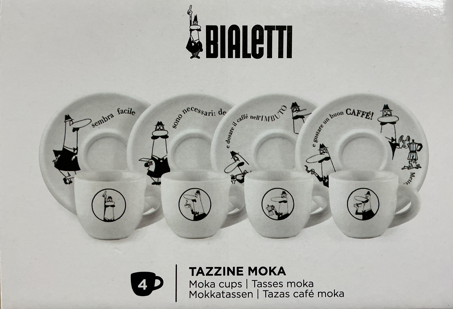 Bialetti 4set Tassen Moka