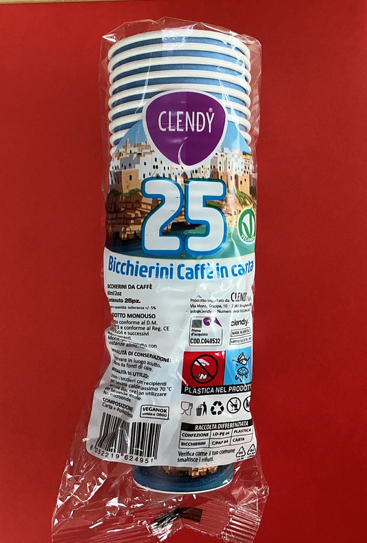 Bicchierini caffé carta 25st