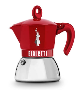 Espressokocher Moka Induction Exclusive 4 Tassen rot