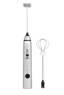 Stab-Milchaufschäumer von Bialetti  mit zwei Aufsätzen