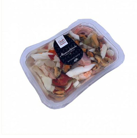 Insalata di Mare , Italienischer Meeresfrüchtesalat mit Gemüse, eingelegt 400 g