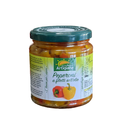 Artigiana Peperoni a Filetti Sott' Olio - Filettierte Paprika in Öl 280g