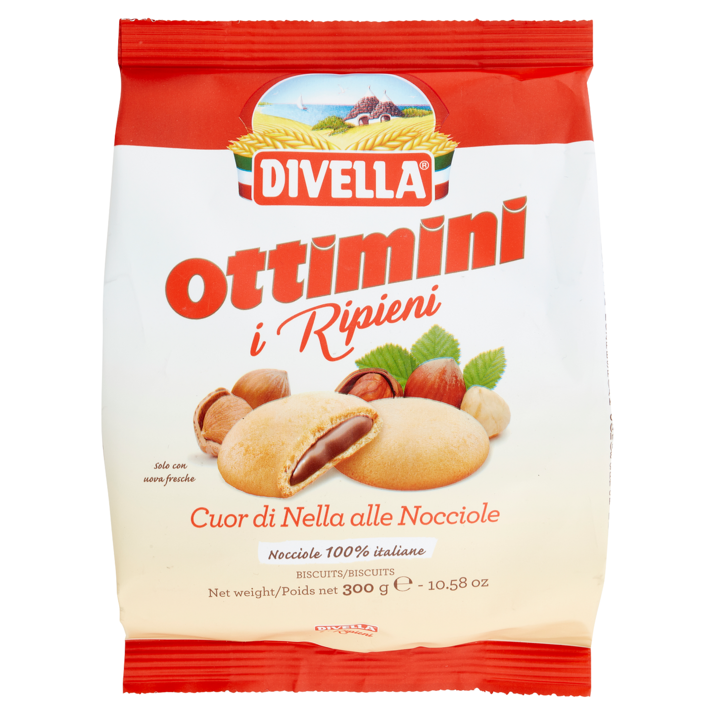 Divella Ottimini Ripieni con Crema di nocciole