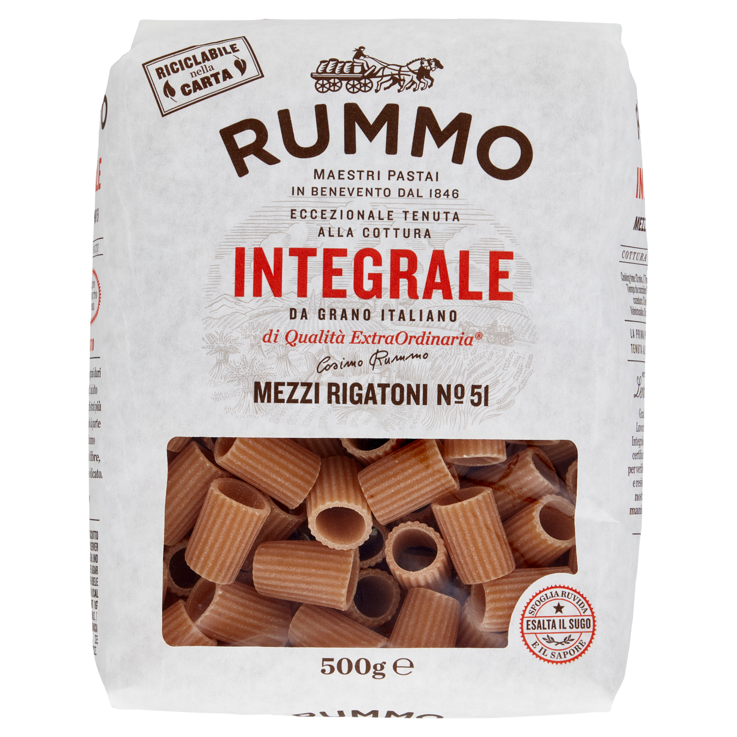 Rummo Integrale Mezzi Rigatoni n 51