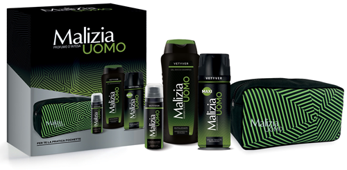 MALIZIA  MEN VETYVER DOCCIA + DEO + SCHIU + BEAUT