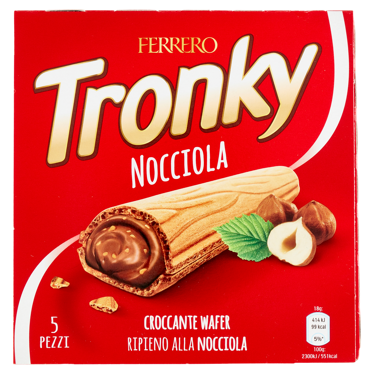 FERRERO TRONKY NOCCIOLA X5 90 GR
