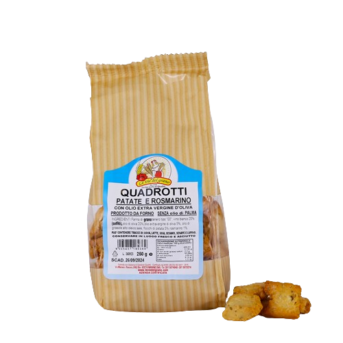 Quadrotti Patate e Rosmarino 250gr