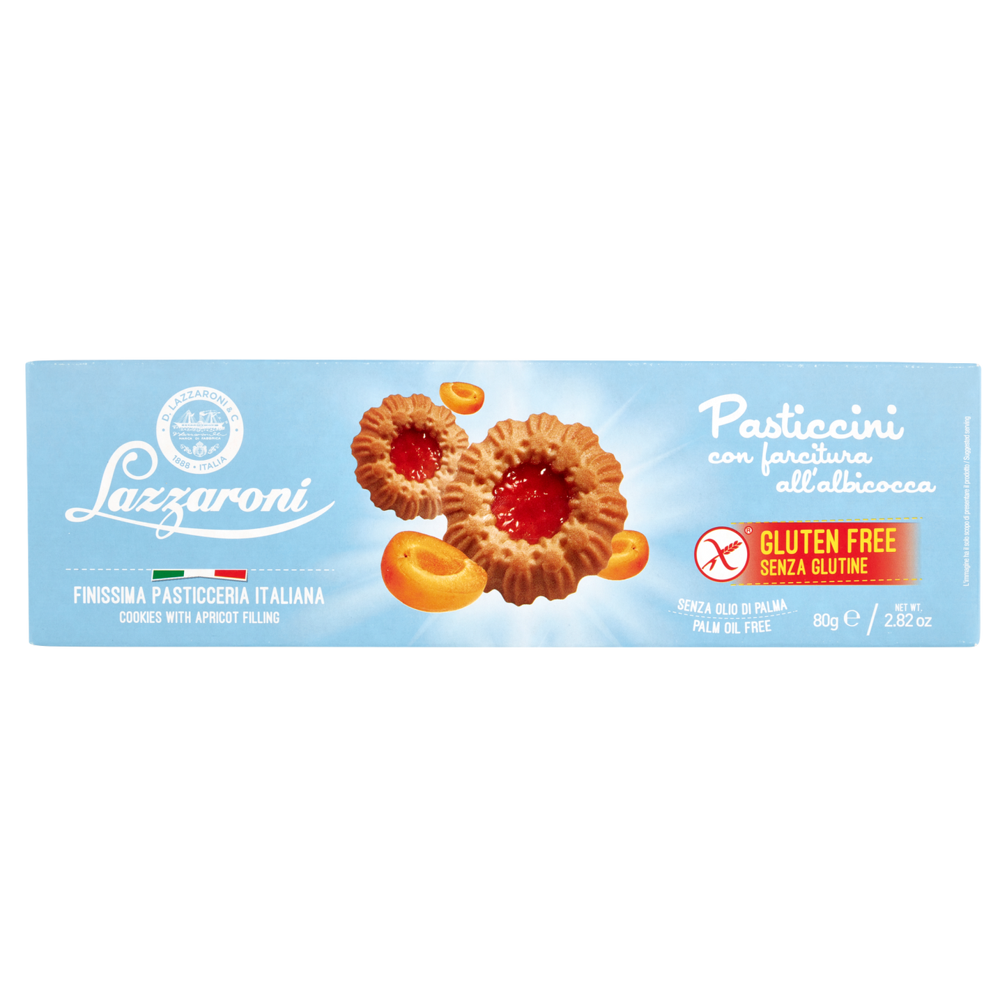 LAZZARONI PASTICCINI SENZA GLUTINE ALBICOCCA 80 GR