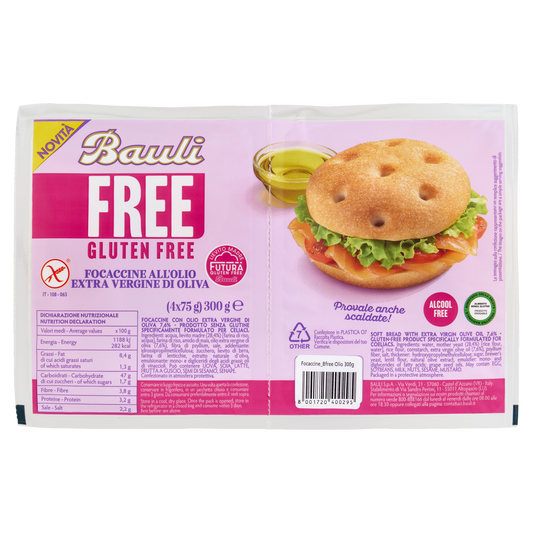 BAULI FOCACCIA OLIO EXTRAVERGINE SENZA GLUTINE 300 GR