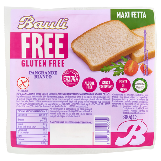 BAULI PANE BIANCO SENZA GLUTINE 300 GR