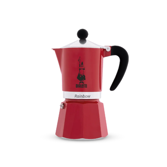 Espressokocher Rainbow 3 Tassen Rot