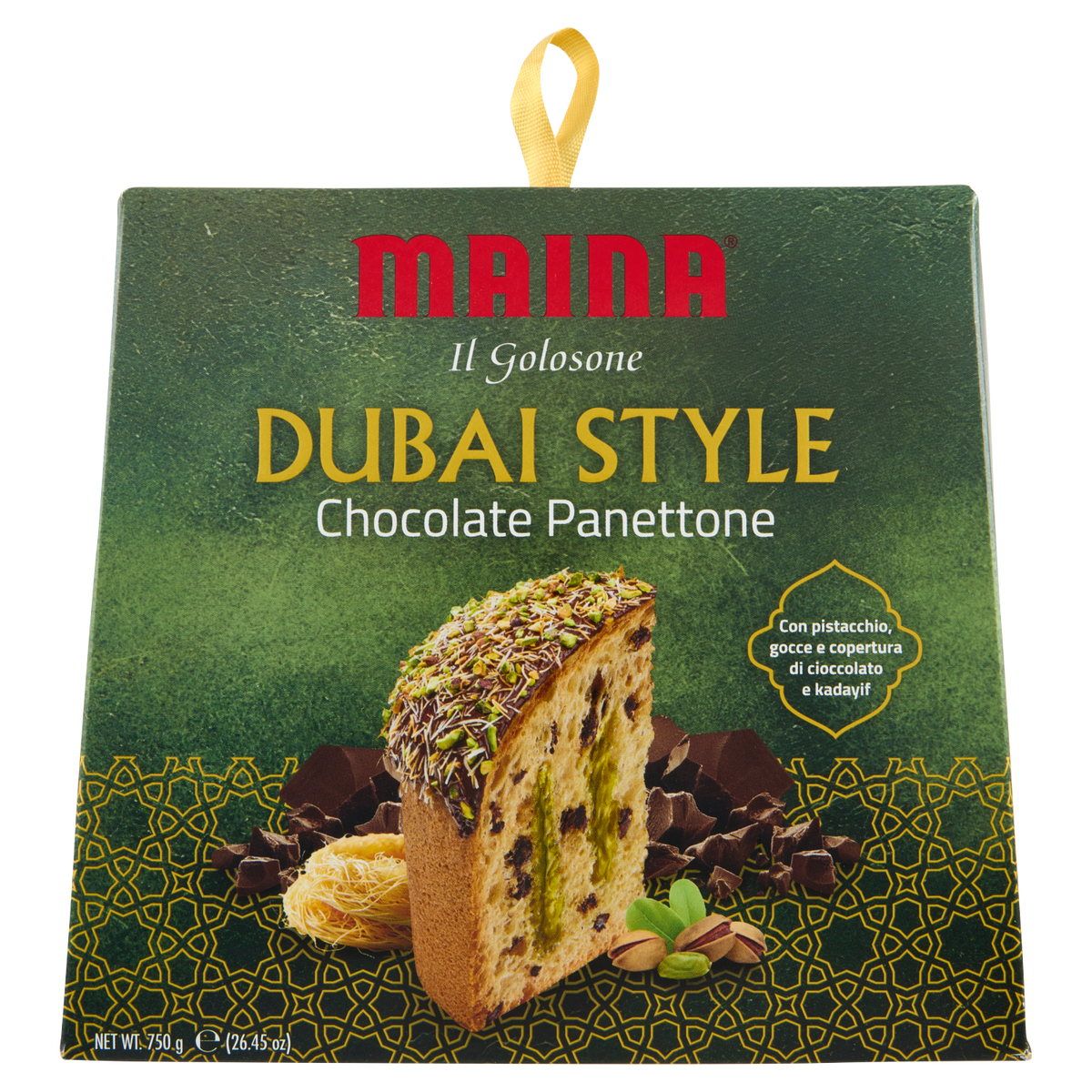 Maina Panettone Tiramisú—Crema pasticcera —Dubai Style 750g