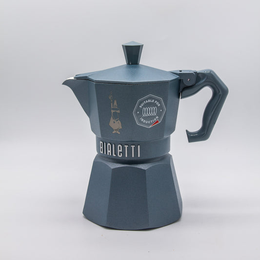Bialetti Grau Induktion Exclusiv 3 & 6 Tasse EspressoKocher Grau