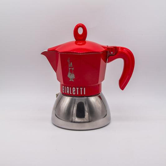 Espressokocher Moka Induction Exclusive 4 Tassen rot
