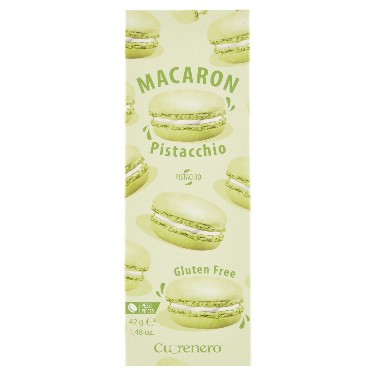 Macaron Pistazien/Cacao 42g