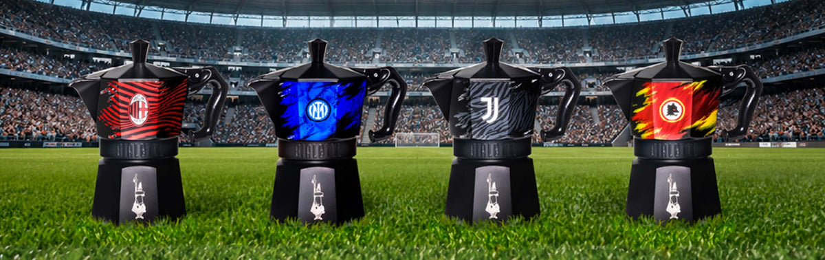 Bialetti Serie a Mokka 3 Tassen Ac Milan / Inter / Juve