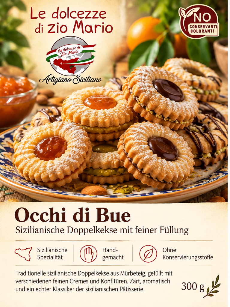 KI-gestaltetes Werbemotiv Occhi di Bue