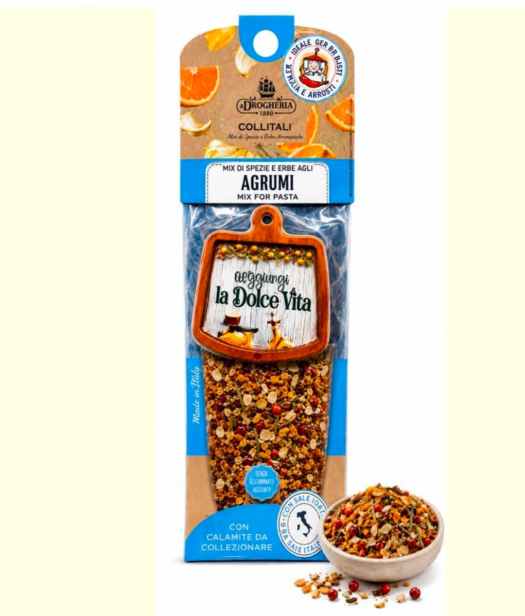 Collitali Mix Di Spezie Spaghetti/Pizza/Arrabbiata/Bruschetta/Agrumi 40gr con calamita ITALIA